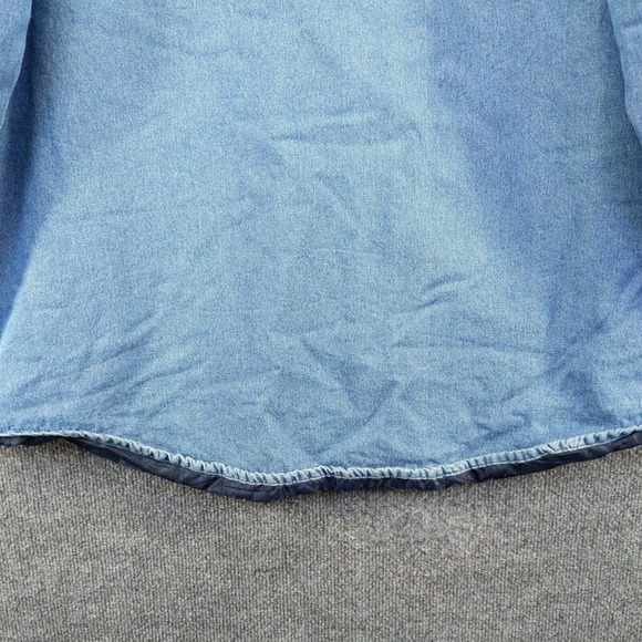 Croft & Barrow Men's Quilt Lined Denim Jacket Blue XXL Snap Button - Picture 10 of 15